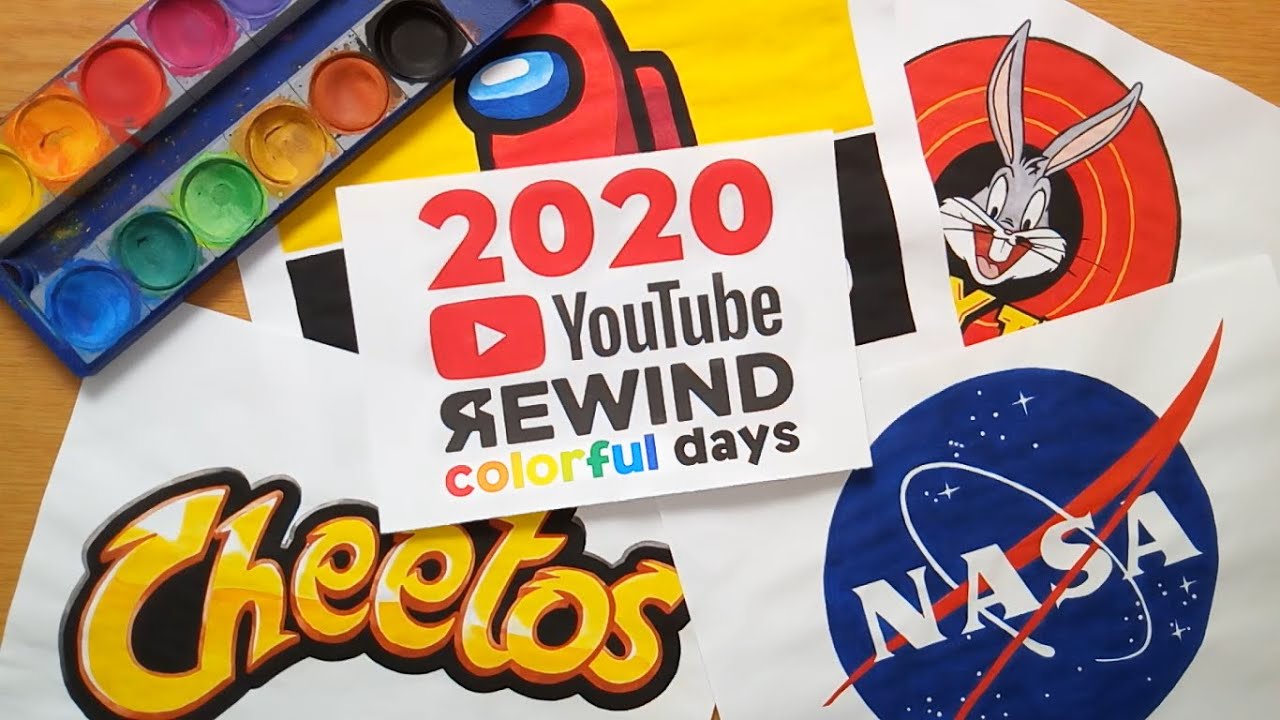 YouTube Rewind 2020 - colorful days - All logos from 2020