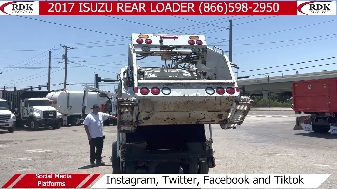 2017 Isuzu NQR 8 yard New Way Rear Loader Garbage Truck 108779