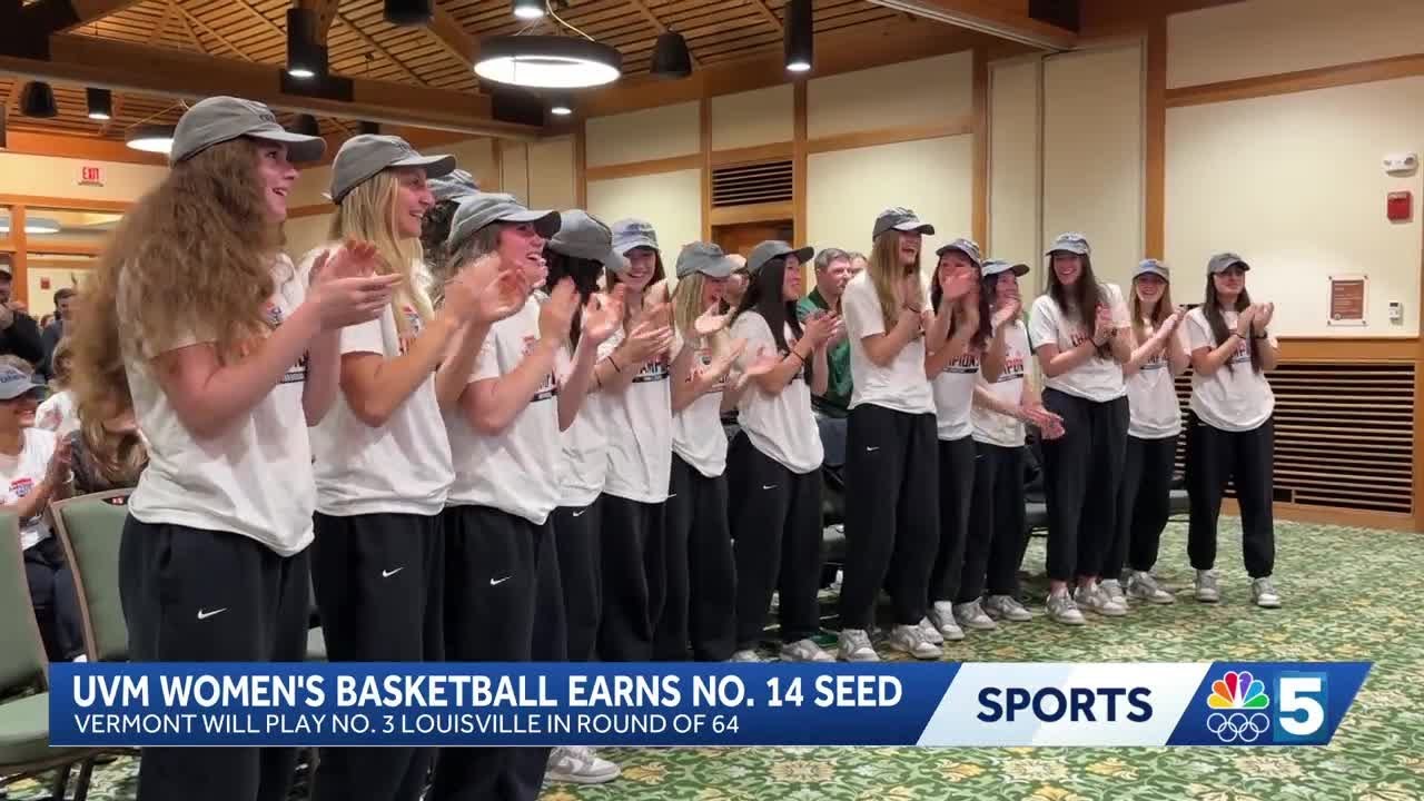 UVM Women's basketball celebrates after earning No. 14 seed in NCAA tournament