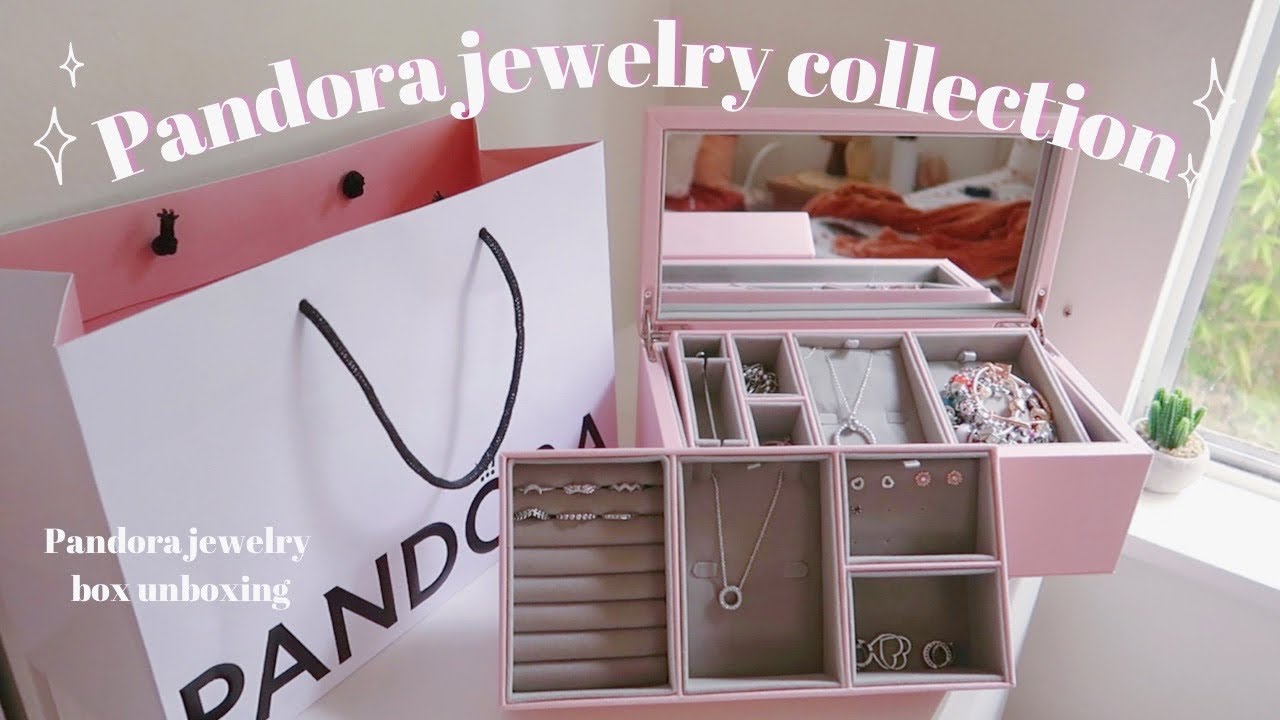 КОЛЛЕКЦИЯ ЮВЕЛИРНЫХ УКРАШЕНИЙ PANDORA + распаковка шкатулки для украшений Pandora🌷💍