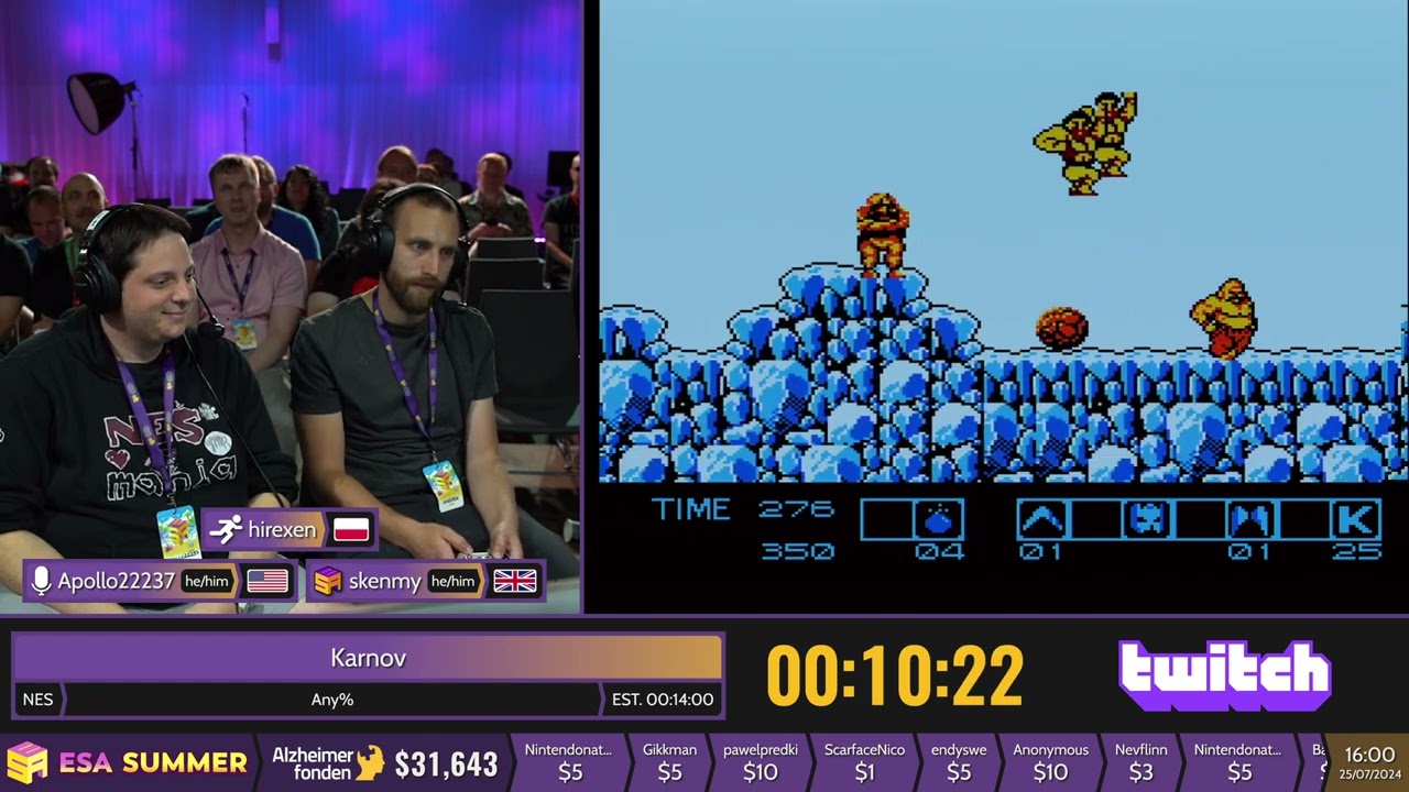 Karnov [Any%] by hirexen - #ESASummer24