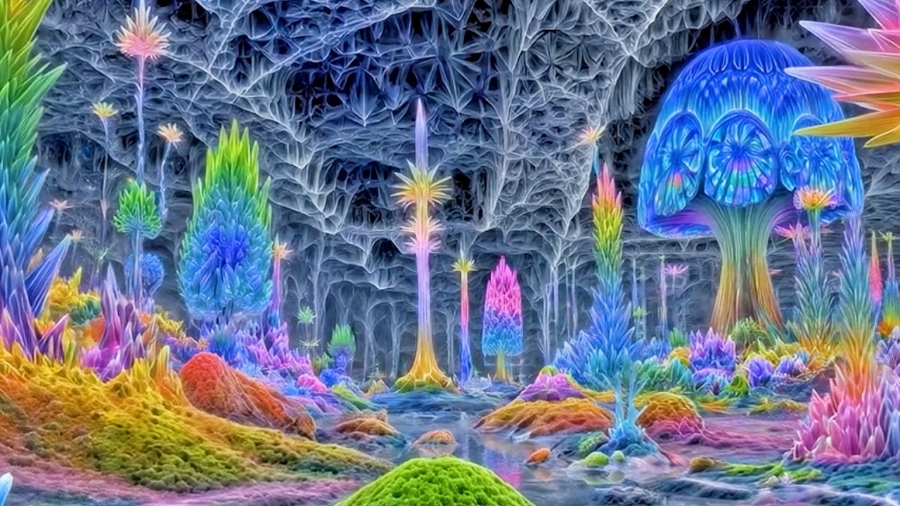 Psychedelic Trance 🌈 Trippy Fractal Forest Visuals for Mushroom Trips | Psytrance Mix 2026