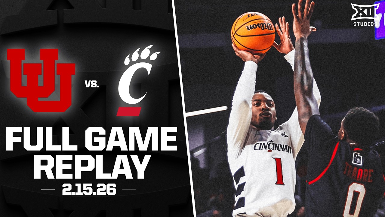 Utah vs. Cincinnati Full Game Replay (2.15.26) | 2025-26 Big 12 Men's Basketball