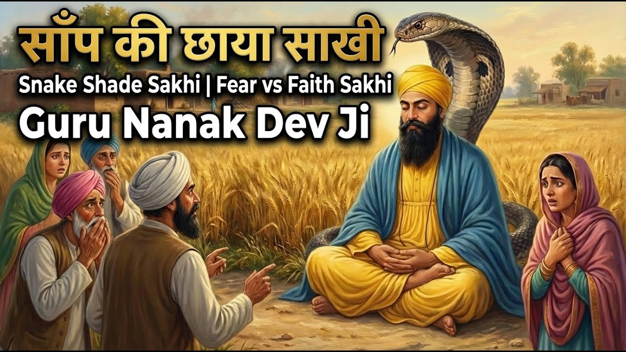 साँप की छाया साखी | Guru Nanak Dev Ji | Snake Shade Sakhi | Fear vs Faith  Sakhi in Hindi & English