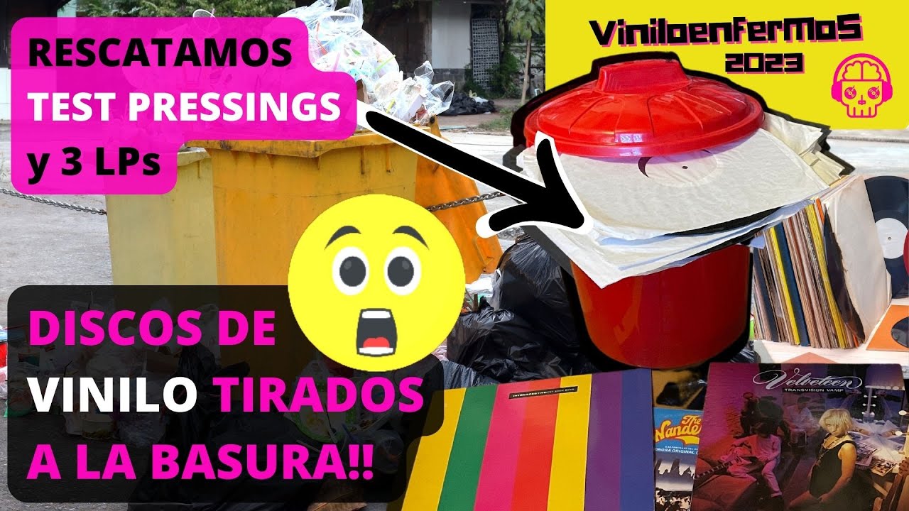 Discos de vinilo y Test Pressing tirados a la basura