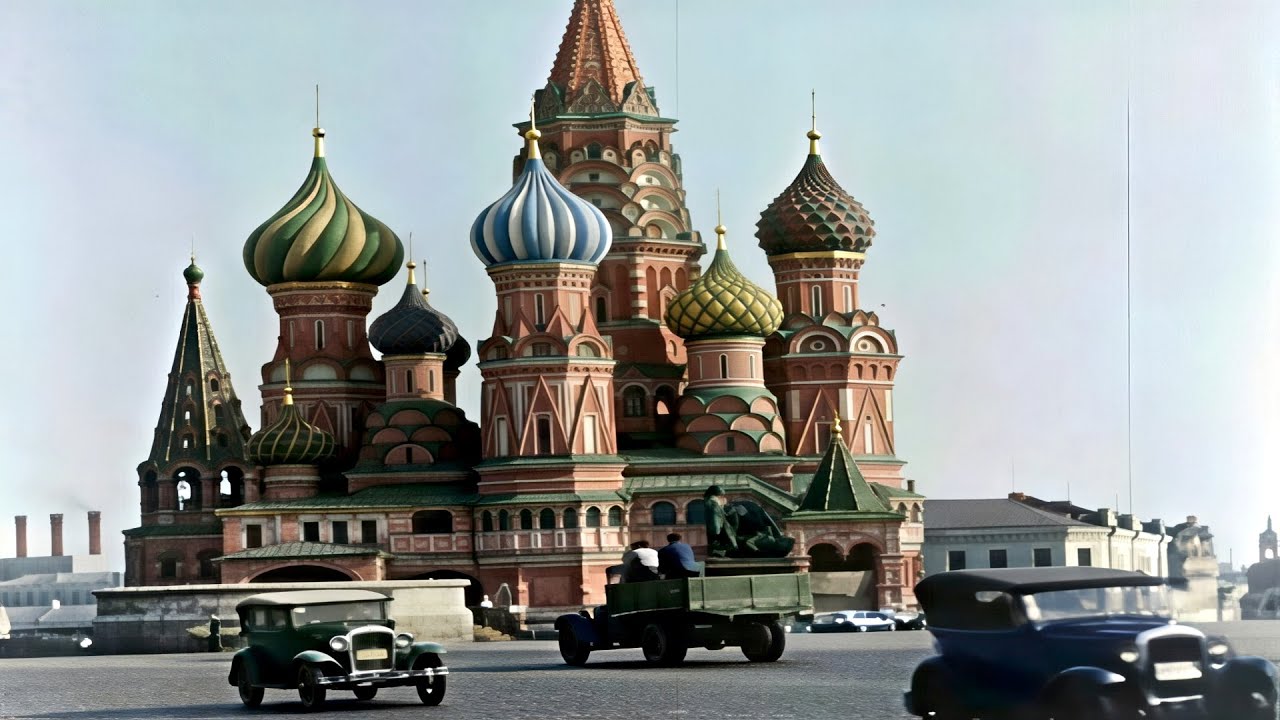 1930s — Советская Москва и Ленинград в цвете [60 fps, ремастеринг] со звуком