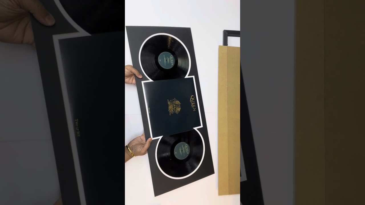 How to insert your 12&rdquo; inch double vinyl records with cover into DIY frame at home