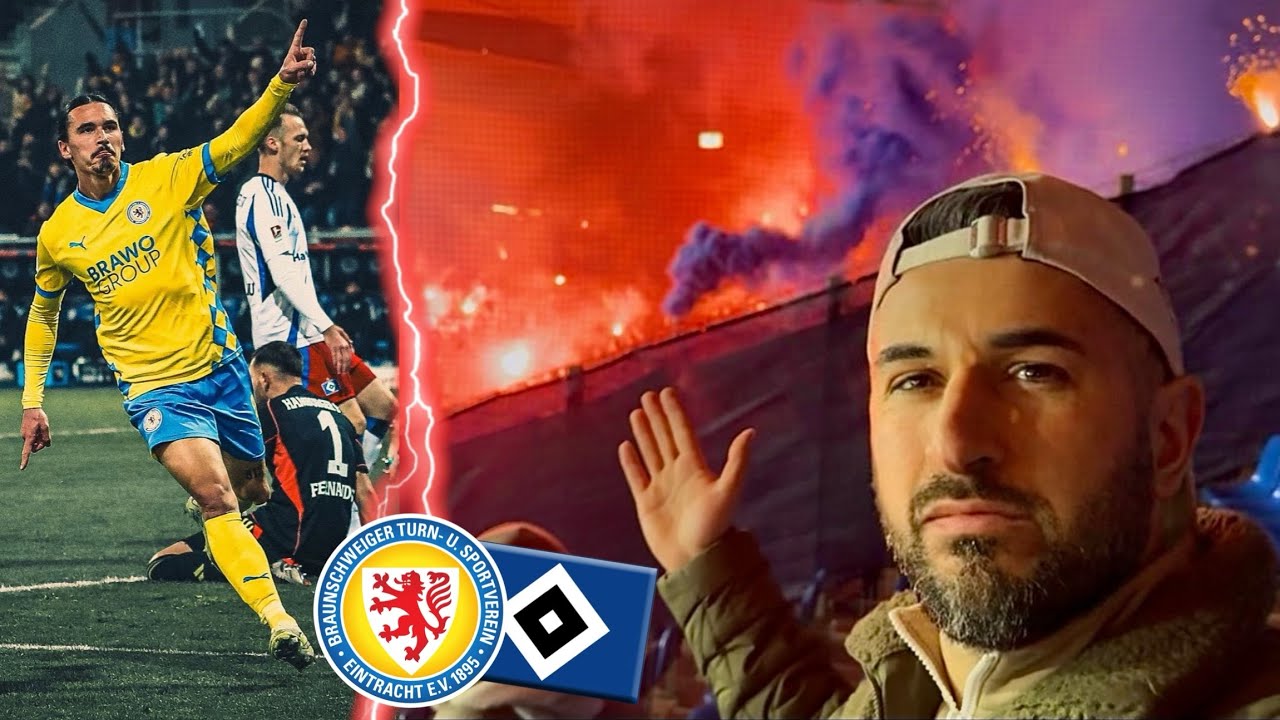 HSV wird RASIERT😩PYROSHOW🧨💥+ CHOREO- Eintracht Braunschweig vs. HSV Stadionvlog | Bardia Barati
