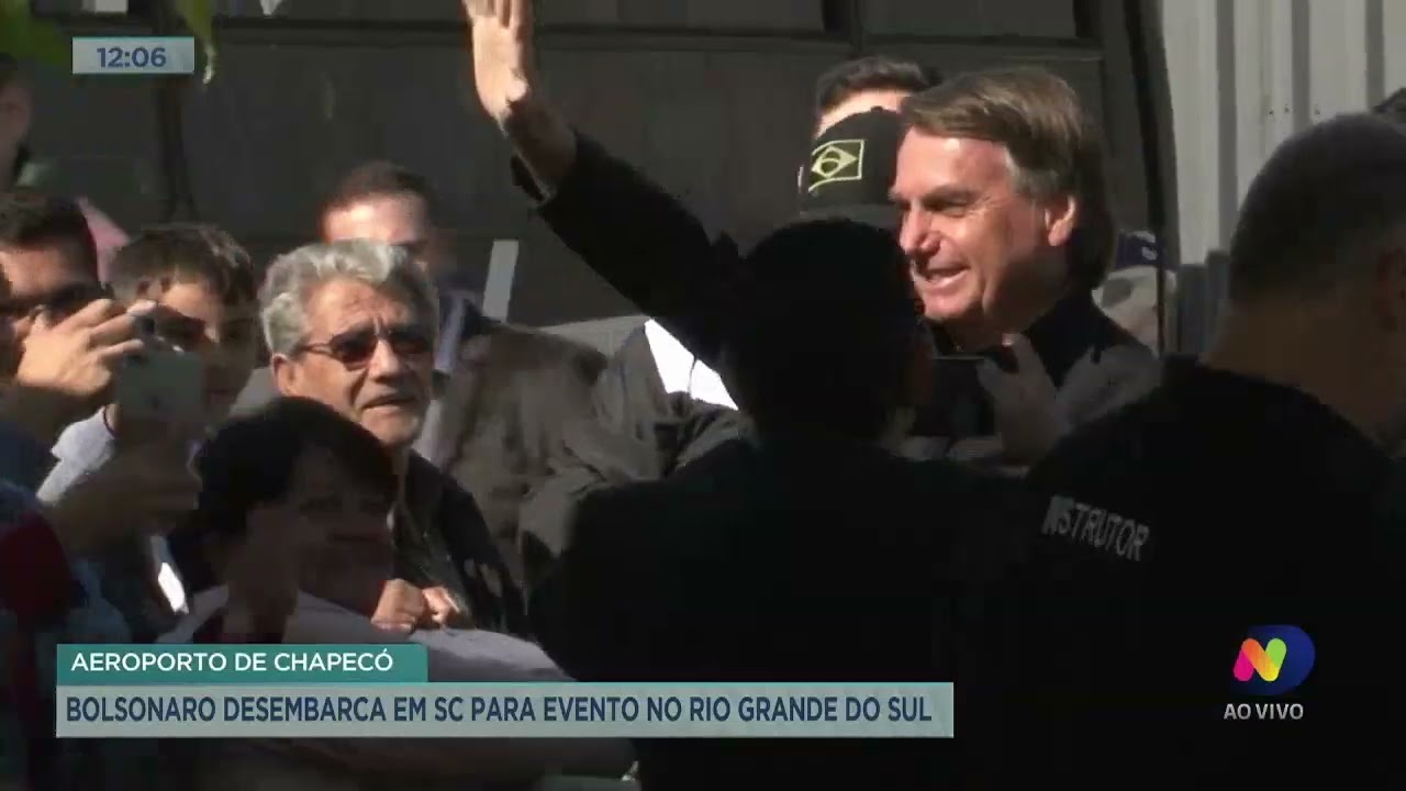 Bolsonaro desembarca em Chapecó para evento no Rio Grande do Sul