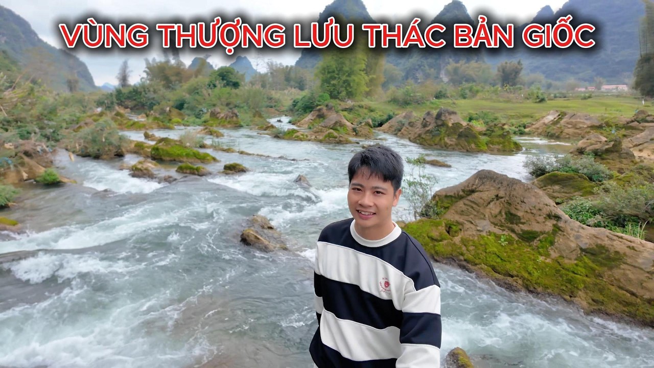 Dòng Sông xanh mầu Ngọc Bích tạo lên con Thác Bản Giốc đẹp Huyền Ảo