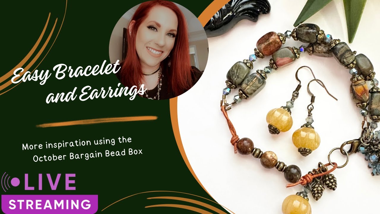 More inspiration using October Bargain Bead Box - Easy Bracelet and Earrings Livestream