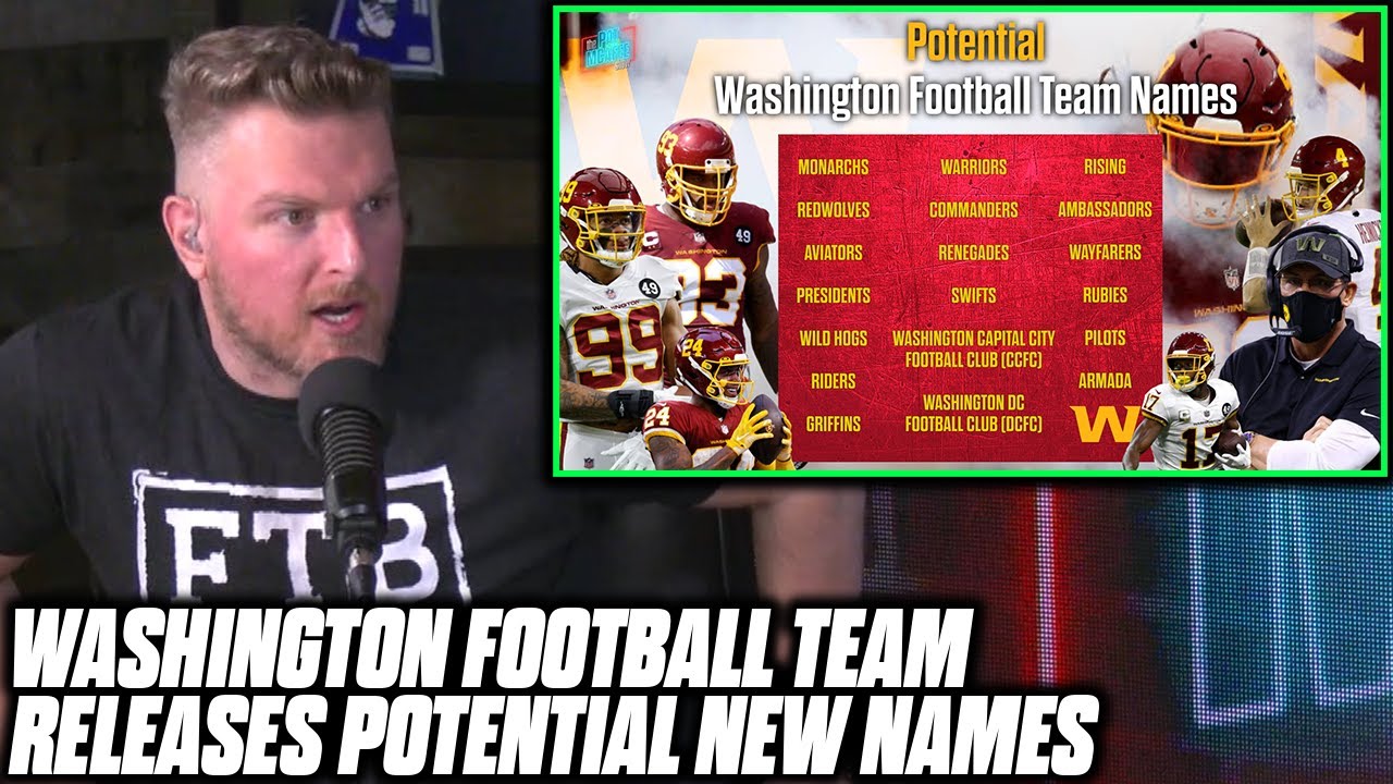 Pat McAfee Reacts To Washington&nbsp;Football Team's Poll For A New Name