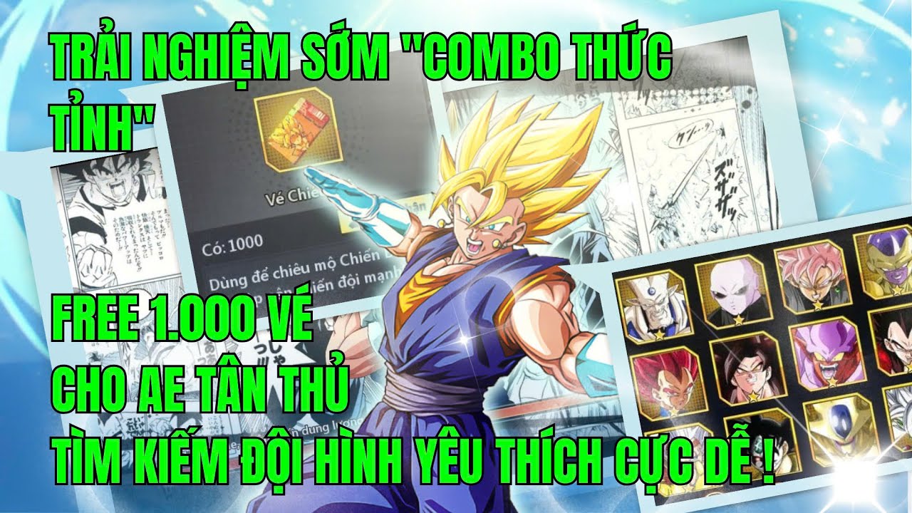 TRẢI NGHIỆM SỚM COMBO THỨC TỈNH - VỪA VÀO AE ĐÃ NHẬN NGÀY 1.000 VÉ GACHA FREE SĂN ĐỘI HÌNH SIÊU DỄ..