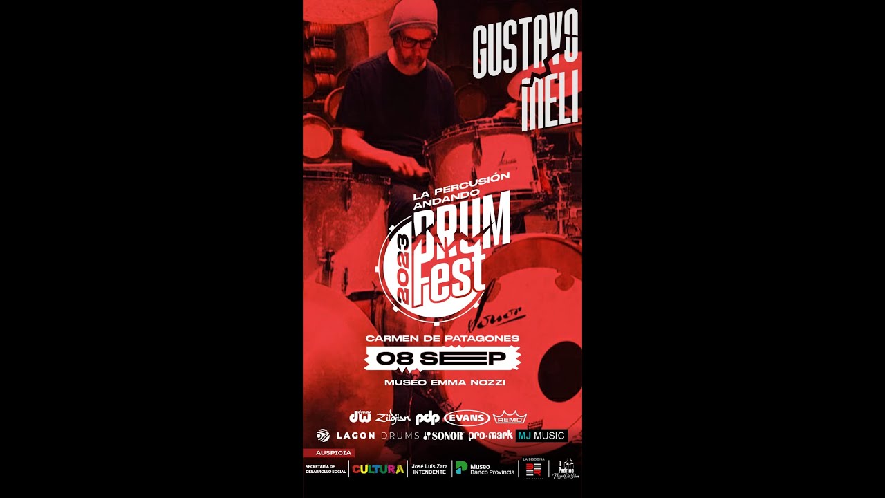 DRUMFEST 2023 ORG Y PROD. X LA PERCUSION ANDANDO, PRESENTACION DE GUSTAVO MELI. C. DE PATAGONES.+