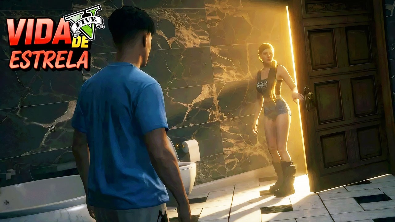 GTA V : VIDA DE ESTRELA - A FÃ LUNÁTICA ME TRANCOU NO BANHEIRO COM ELA!!!!!! - EP.21