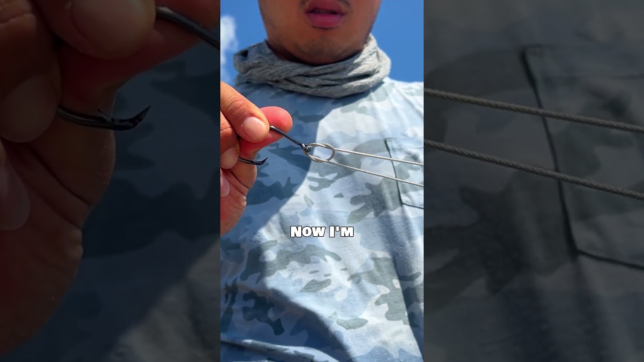 How to tie a STRONG FISHING RIG to catch SHARKS 🦈🎣 #fishing