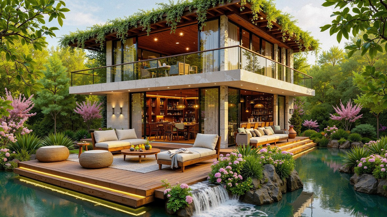 Elegant Spring Garden Villa Jazz - Smooth Jazz Music with Nature Ambience for Relaxation and Focus
