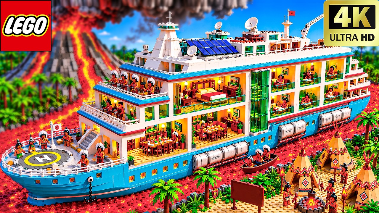 Мобильный корабль LEGO Technic для спасения граждан от катастрофы🛳️ | Творческие игрушки LEGO