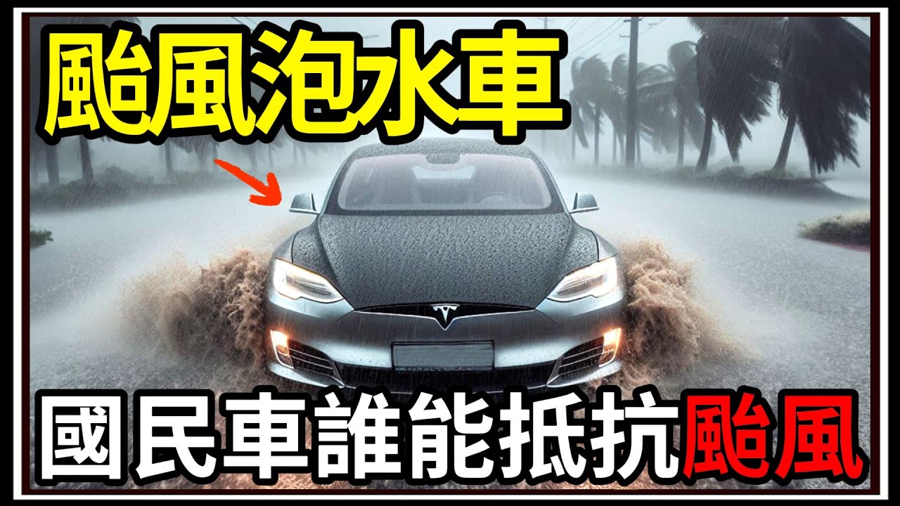 【阿杰】颱風天泡水車💧?? 特斯拉水陸兩用車🚙?! 國民汽車誰能抵抗?👍『撞擊模擬器 BeamNG Drive Mods』