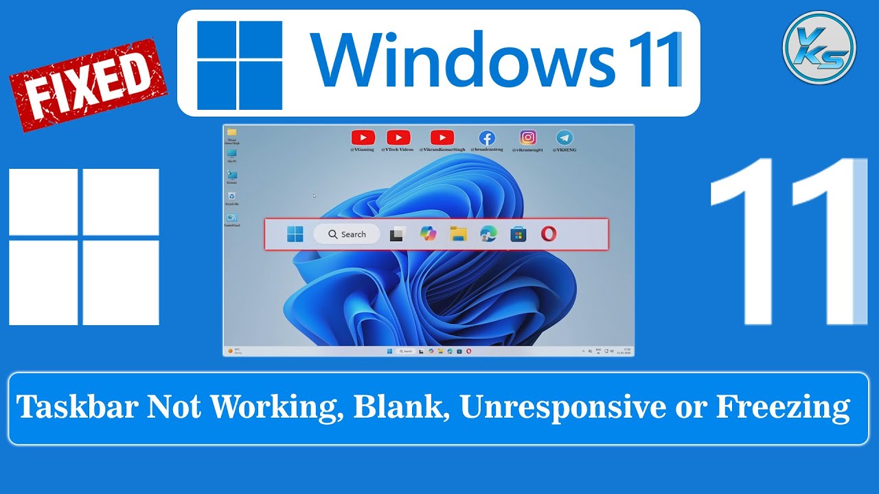 ✅ How To Fix Taskbar Not Working in Windows 11 | Blank, Unresponsive or Freezing Taskbar