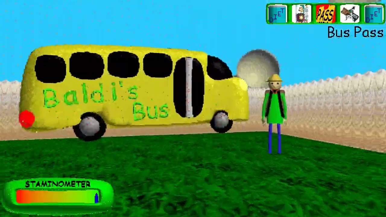 Baldi's Basics Plus 0 7 New Update Getting The Bus Pass