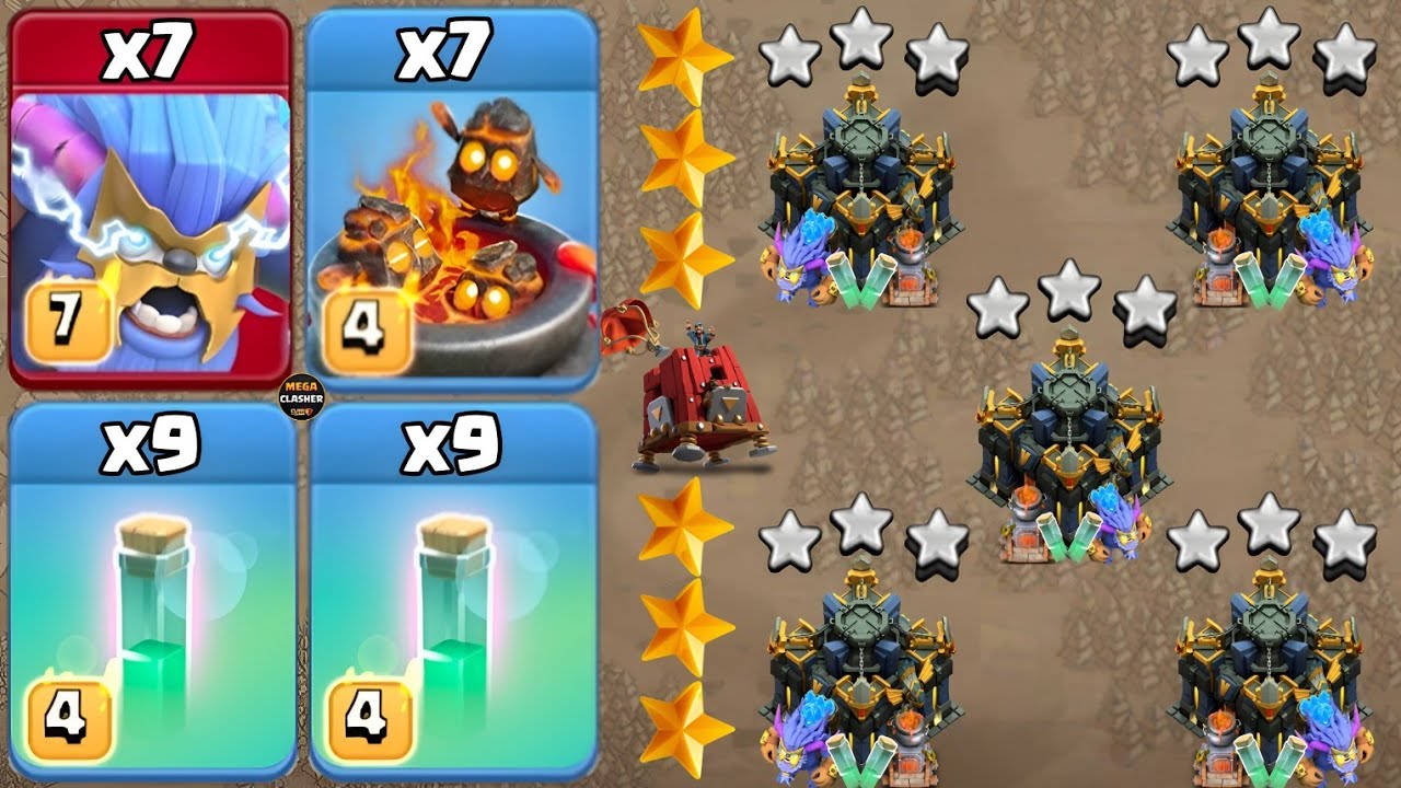 TH17 NEW ATTACK STRATEGY! Super Yeti With Invisible Spell : CLASH OF CLANS #7 