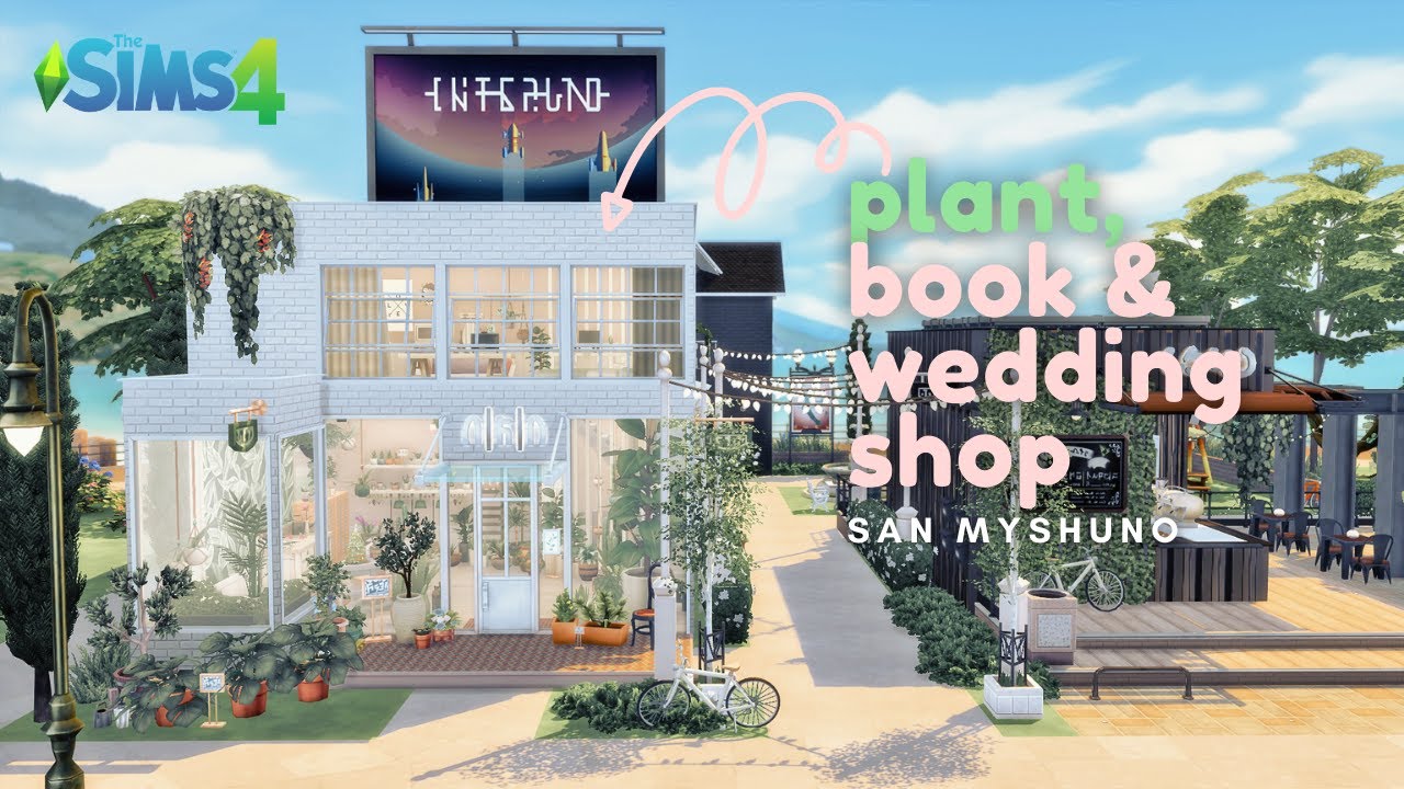 PLANT 🌱 BOOK 📚 & WEDDING SHOPS 🎩 | No CC | The Sims 4 Stop Motion Build