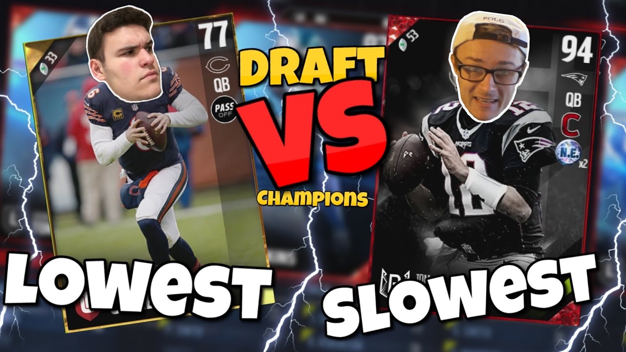 SLOWEST vs LOWEST PLAYERS DRAFT!! Hilarious Madden 17 Draft Champions