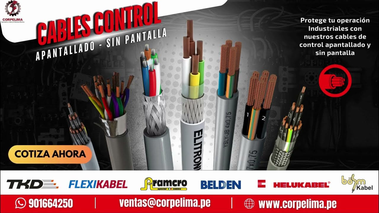 Protege tu operaci&oacute;n Industriales con nuestros cables de control apantallado y sin pantalla