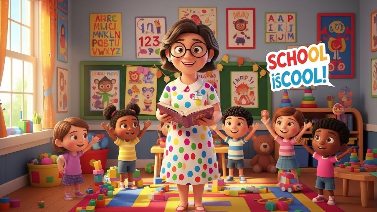 School Is Cool! 🏫✏️ Classroom Learning Song for Kids | ABCs & Numbers