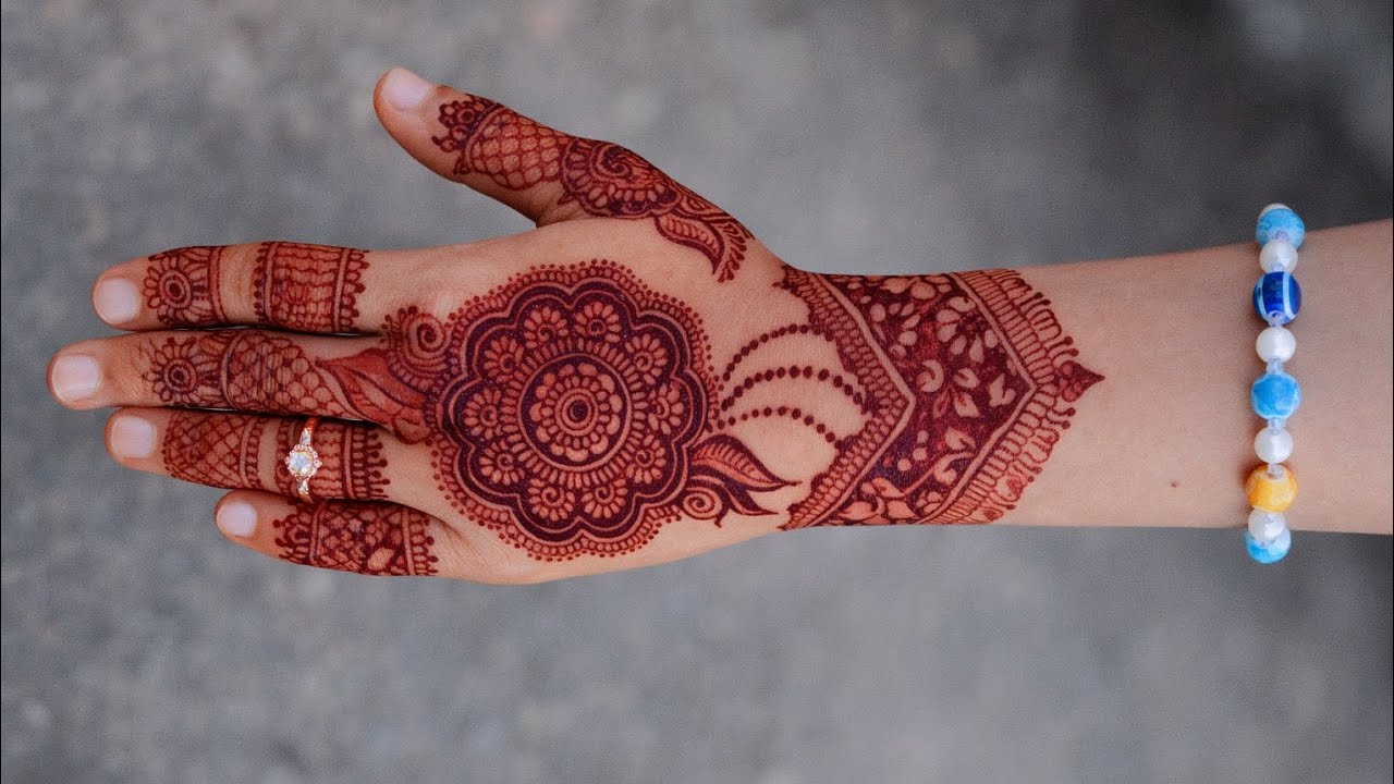 Latest Mehndi Design 2026 | Bridal Style Mehndi Design | Trending Dark Red Mehndi#mehndi #bride#easy