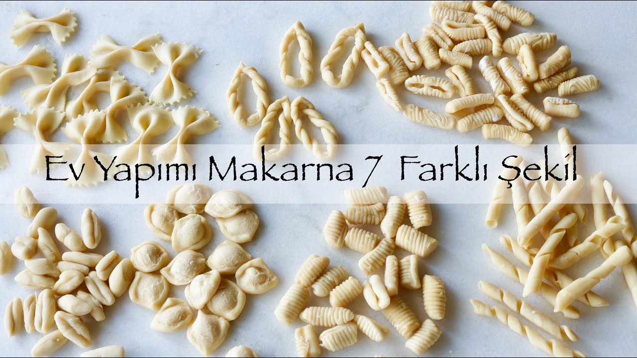 Makarna  nasıl yapılır ? 7 Farklı Şekilde / PRATİK & KOLAY /Sadece 2 malzeme ile  (Yumurtasız!)