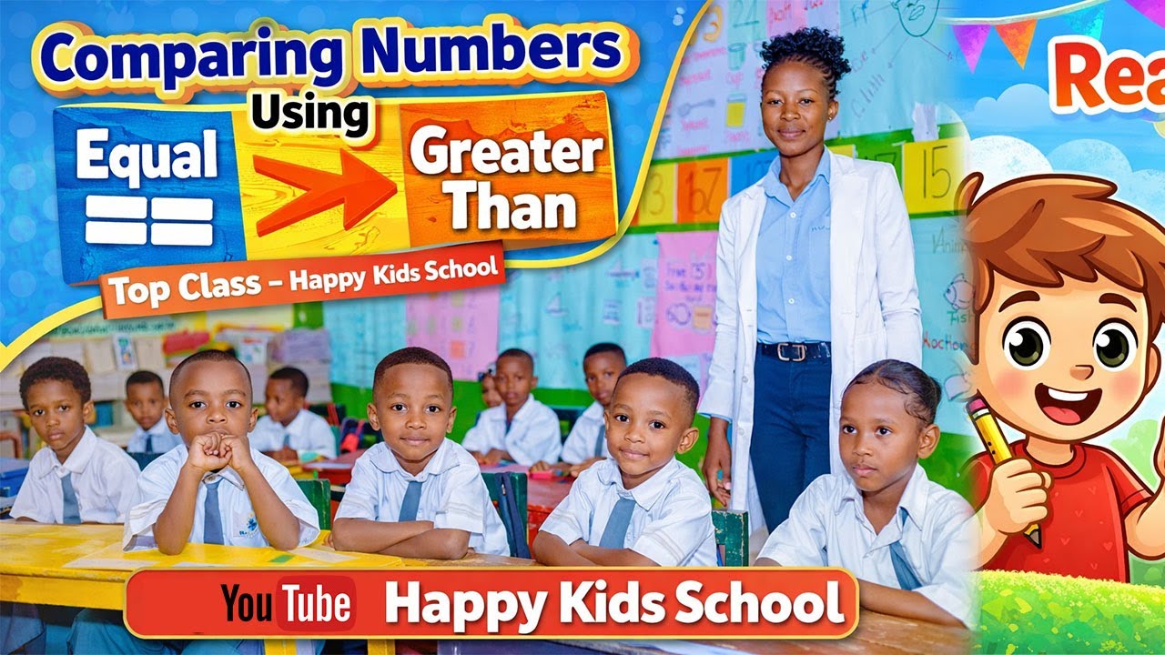 Comparing Numbers Using: Equal, Greater Than and Less Than | Top Class | Happy Kids School