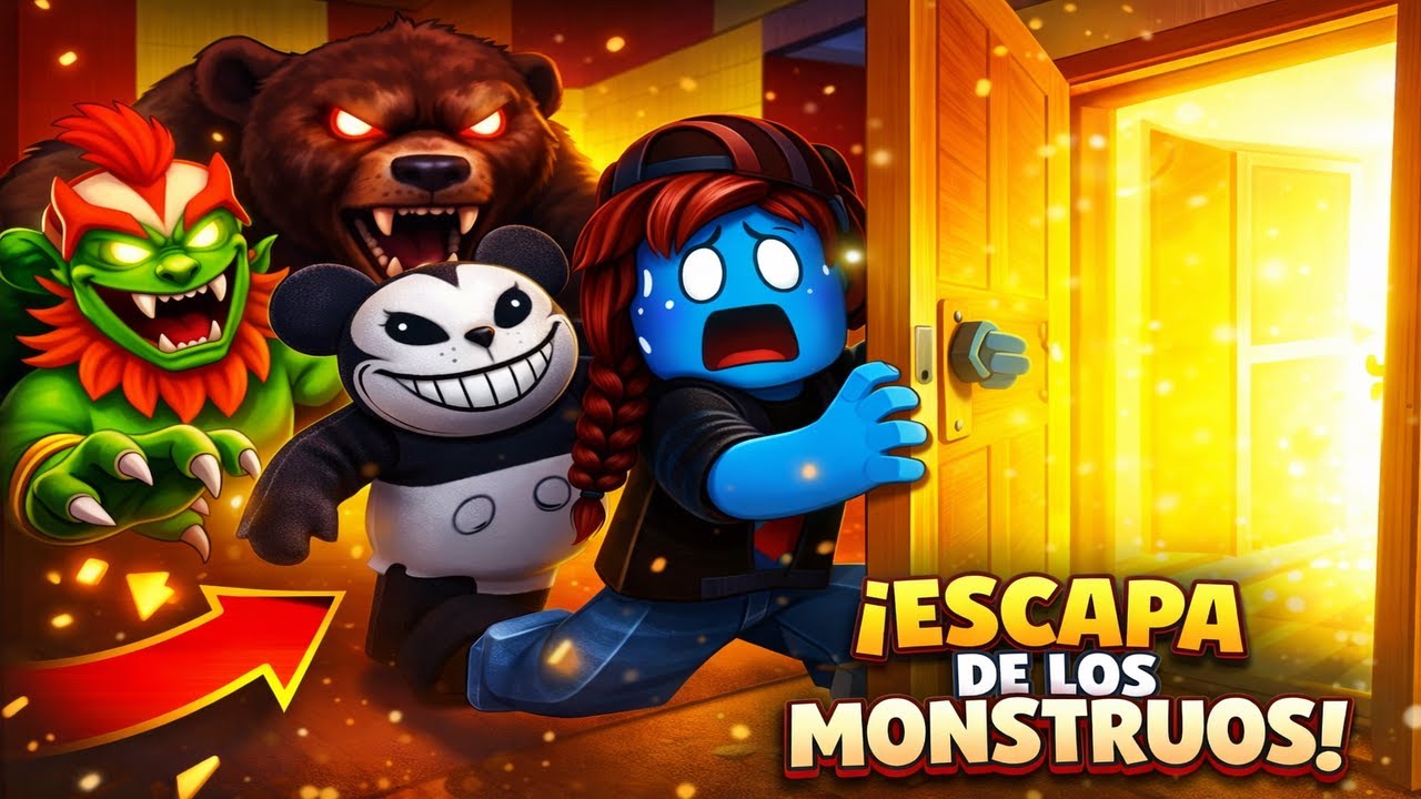 Las Puertas Mágicas me Salvan de los Mounstros!!🐼🚪✨