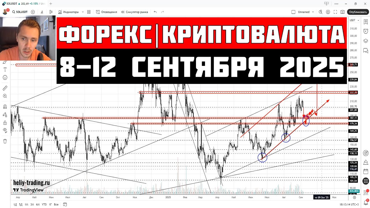 Прогноз Форекс и Криптовалют на 8 - 12 сентября 2025