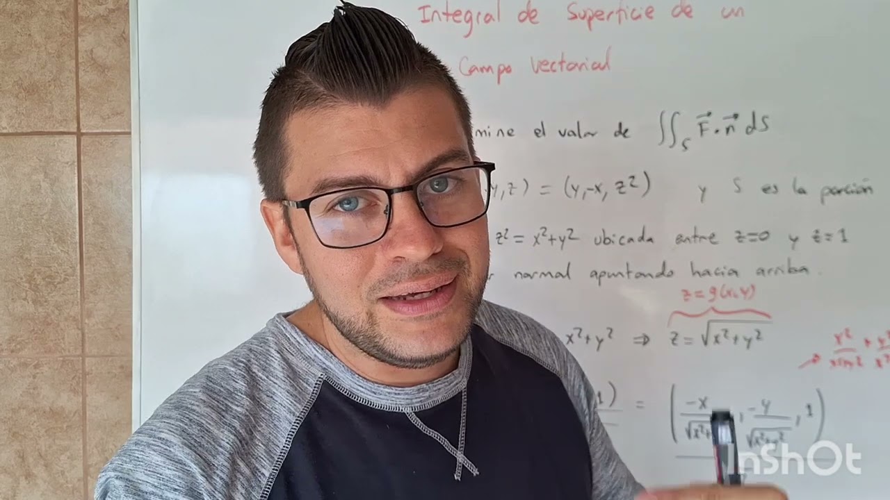 Una Integral de Superficie de un campo vectorial con un vector normal FÁCIL de obtener...