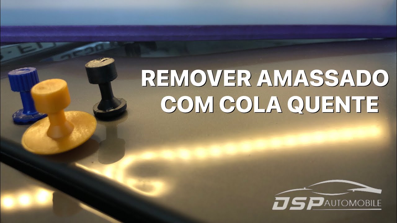 Como remover um amassado no seu carro usando cola quente / Débosselage sans Peinture avec cole chaud