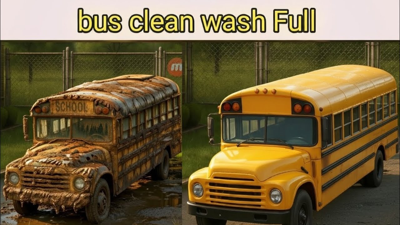 bus cleaning full wash