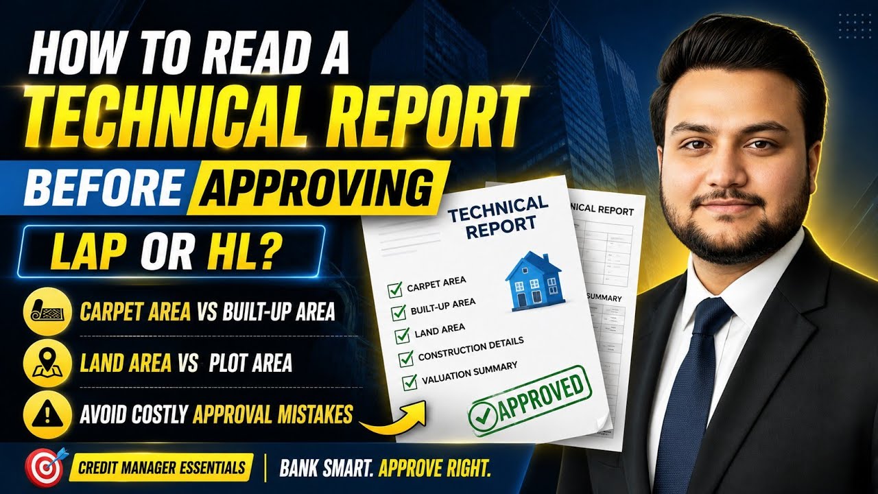 HOW TO READ A TECHNICAL REPORT BEFORE APPROVING LAP OR HL?  Carpet Area, Land Area & Built-Up Area?