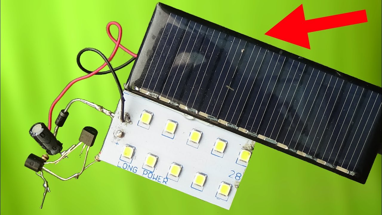 How to make automatic ON OFF rechargeable street light with solar panel