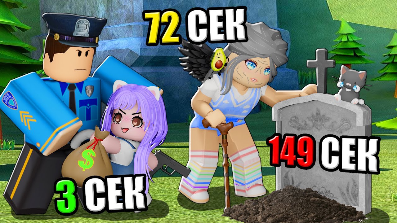 СЕКУНДА = ГОД, НО Я ПРЕСТУПНИЦА! Roblox One Second = One Year