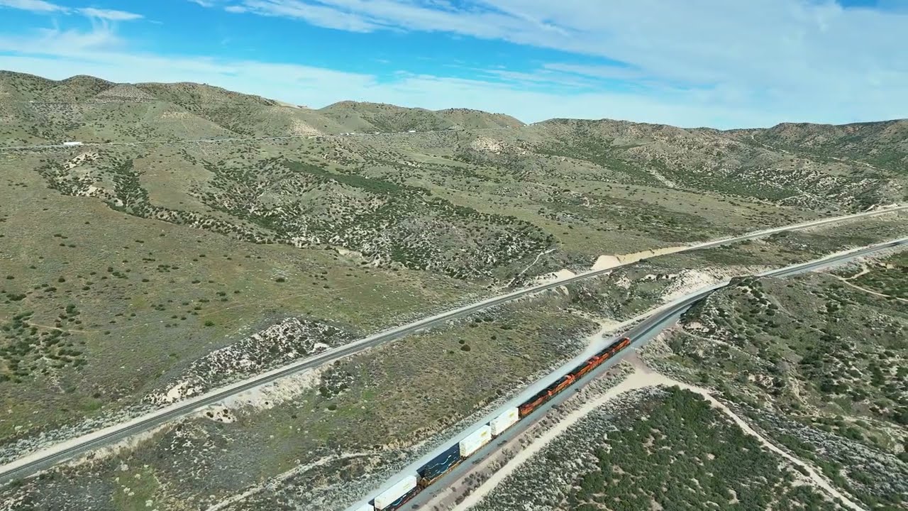 Cajon Pass 2fer.  Follow a West bound from Cajon Pass Summit.  What's coming from Mormon rocks?