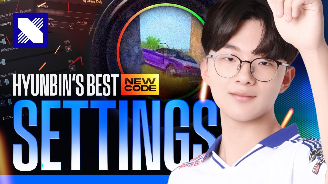 DRX HYUNBIN BEST SENSITIVITY SETTINGS CODE 공개! | PUBG MOBILE | 
