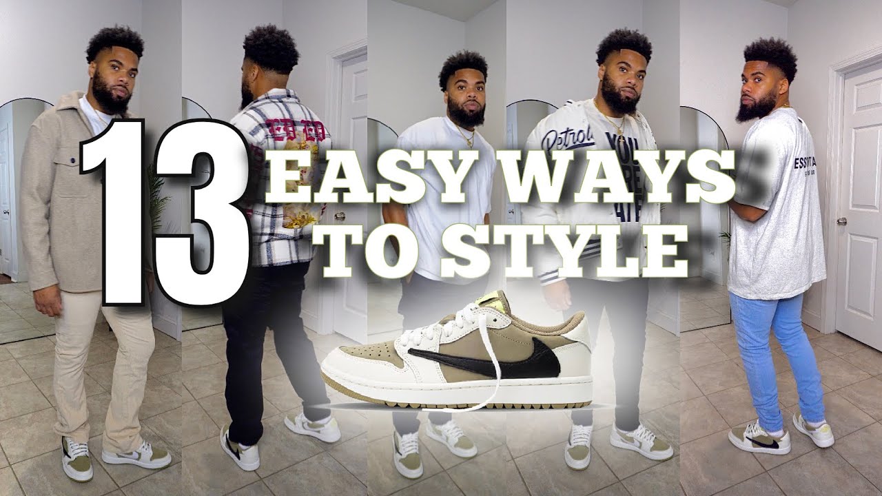 13 WAYS TO STYLE TRAVIS SCOTT AIR JORDAN 1 GOLF ⛳️  ( EASY OUTFITS)