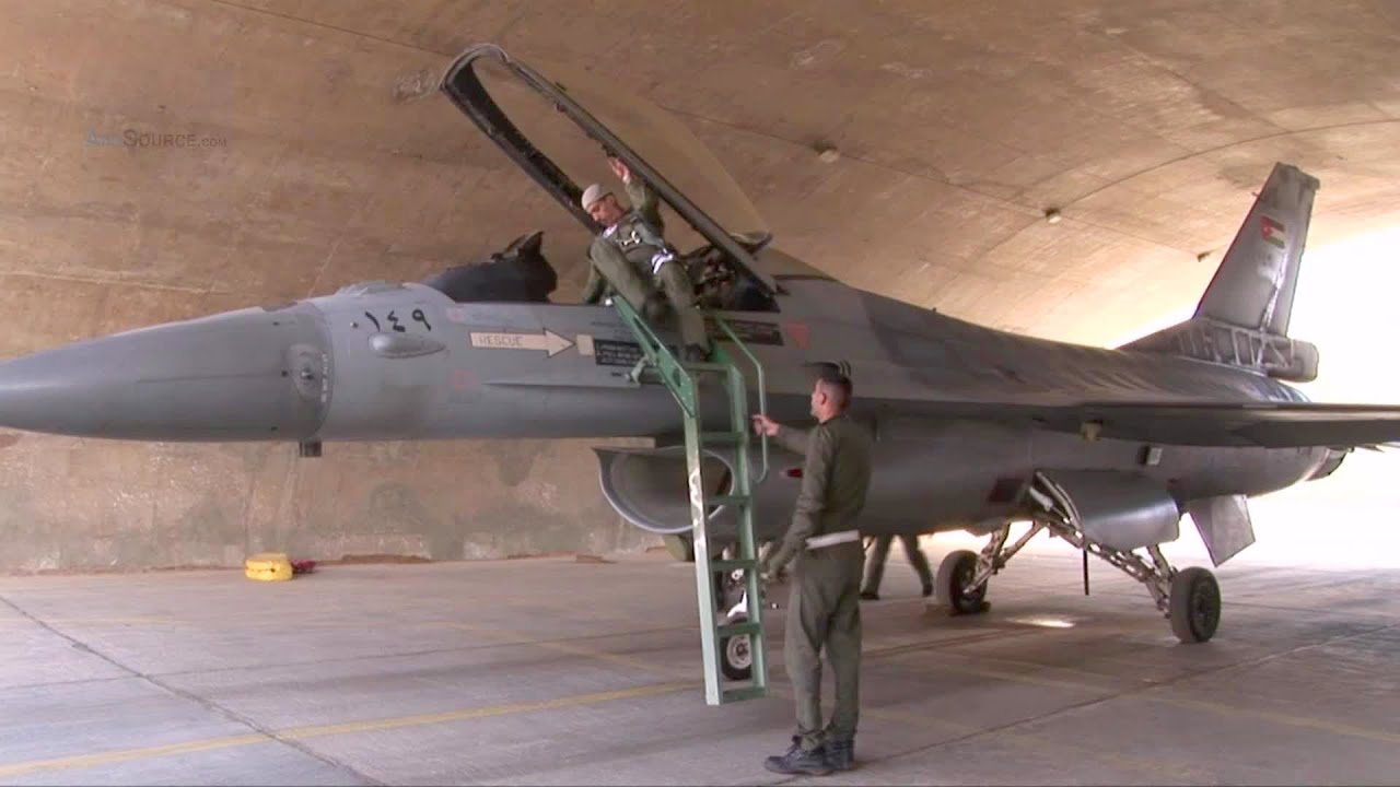 Royal Jordanian Air Force F-16 Pilots Pre-flight Briefing & Equipment Preparations