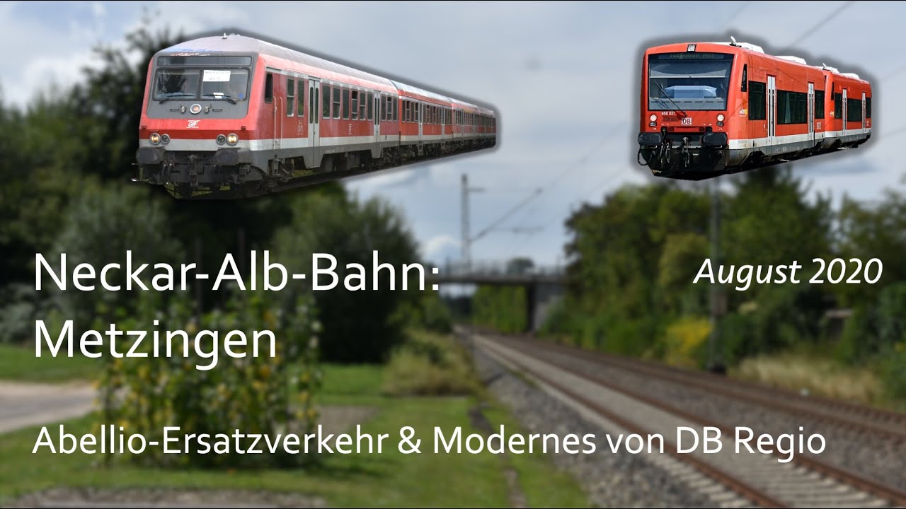Metzingen: Ersatzverkehr mit n-Wagen & Dostos, DB Regio 612 & 650, Schrottzug | Trains in Metzingen
