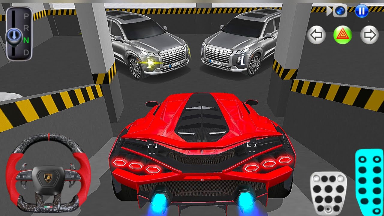 New Red Lamborghini Stuck in Parking Garage - 3D Driving Class 2026 - Best Android iOS Gameplay