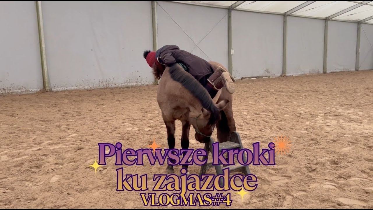 PIERWSZE PRZEWIESZENIE SIĘ PRZEZ GRZBIET CHMIELA | mierzymy siodło | praca z ziemi | VLOGMAS #4
