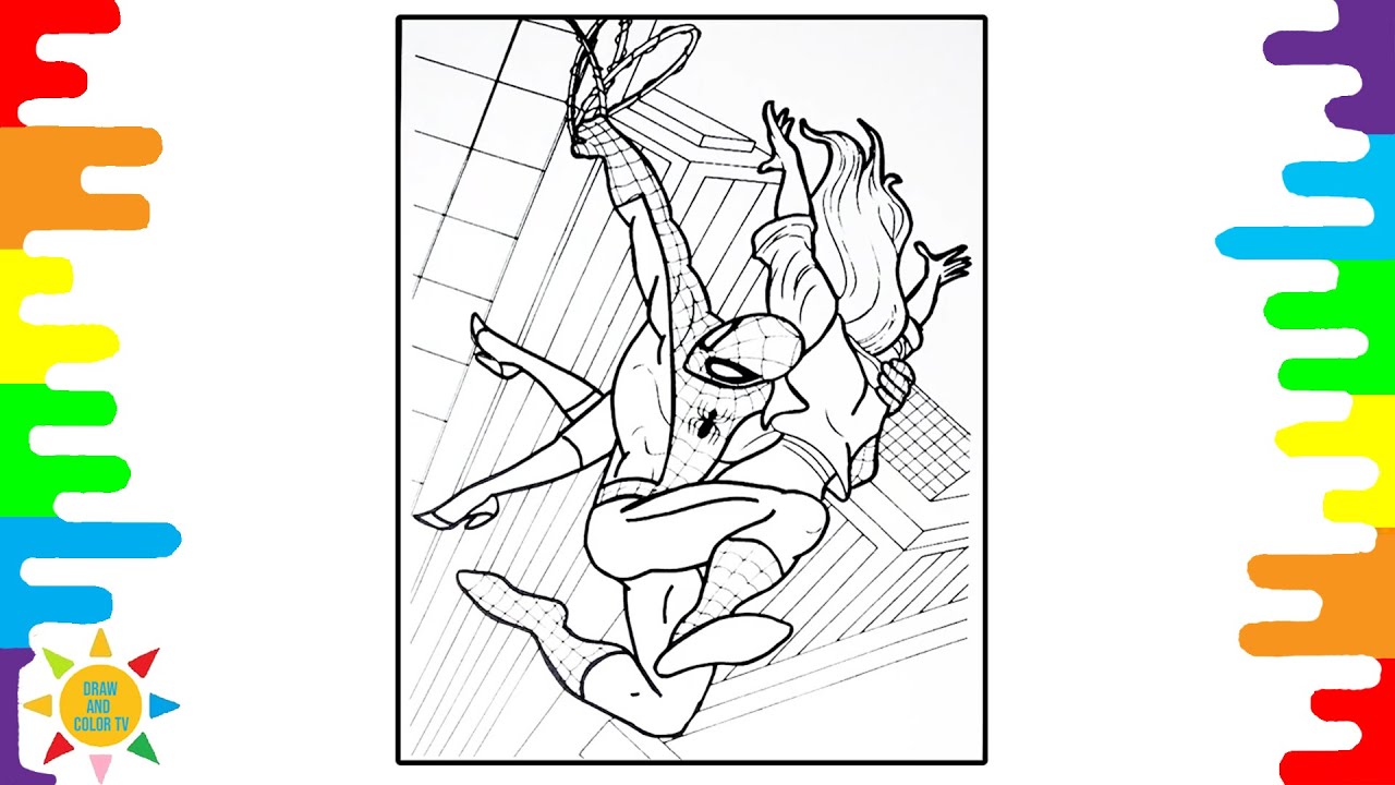 SPIDERMAN SAVES THE WOMAN Coloring Page | Rival - Lonely Way (ft. Caravn) [NCS Release]