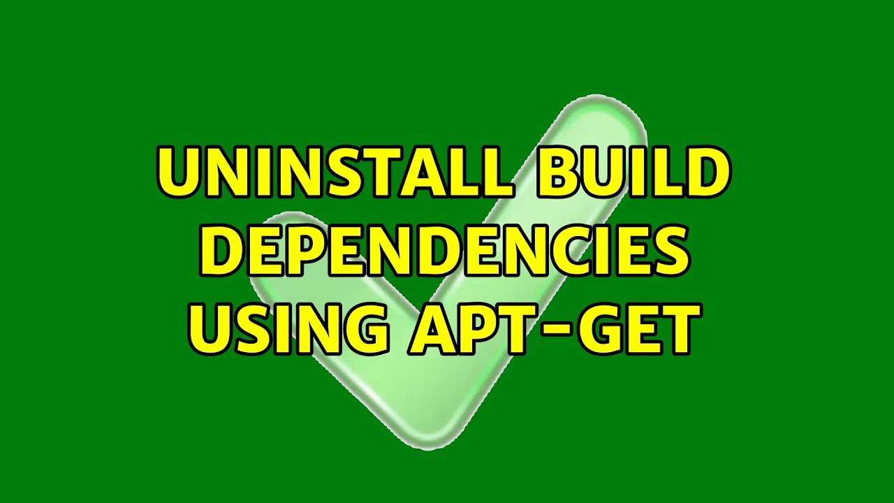 Ubuntu: Uninstall build dependencies using apt-get